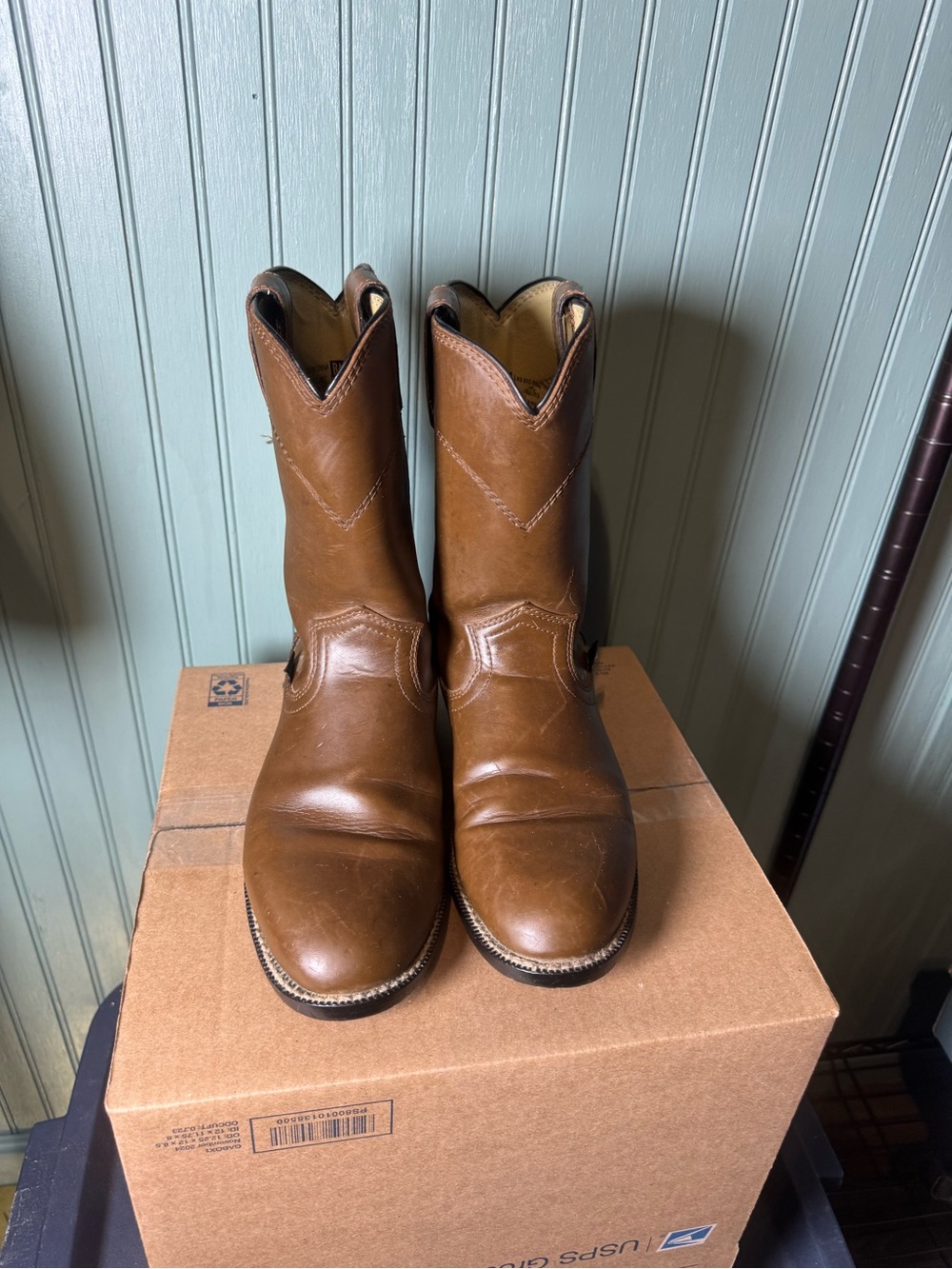 Justin Boots Womenβs Brown Leather Western Cowboy Boots